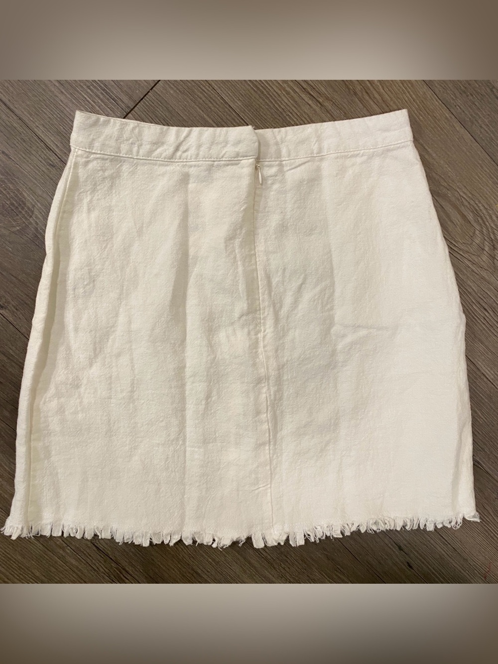 House of ThreeWhite Frayed Hem Mini Skirt